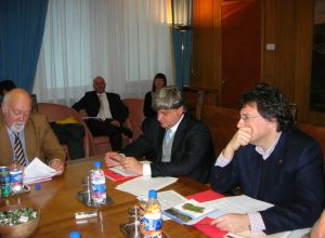 Da sinistra Claudio Moriani, Luciano Caveri e Aurelio Marguerettaz