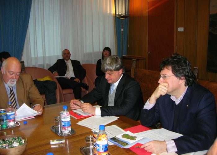 Da sinistra Claudio Moriani, Luciano Caveri e Aurelio Marguerettaz