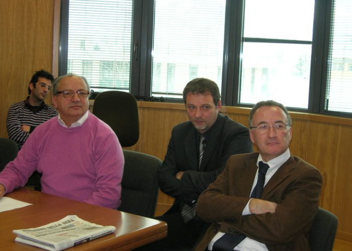 Da sinistra il caporedattore Giacomo Sado, il responsabile della produzione Marco Fortunato e il vicedirettore del TgR Alessandro Casarin