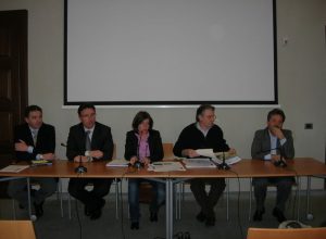 Un momento della conferenza stampa