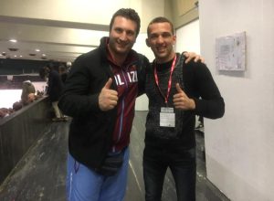 Ervis Mehmeti con il campione olimpico Roberto Cammarelle - foto Facebook Boxing Team Aosta