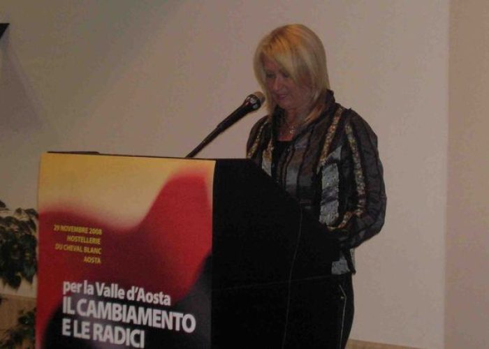 Maria Cristina Vasini al Congresso della Fédération autonomiste