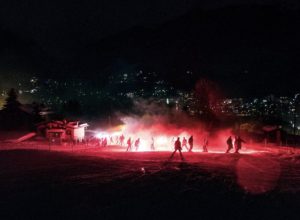 fiaccolata maestri di sci Courmayeur (foto d'archivio)