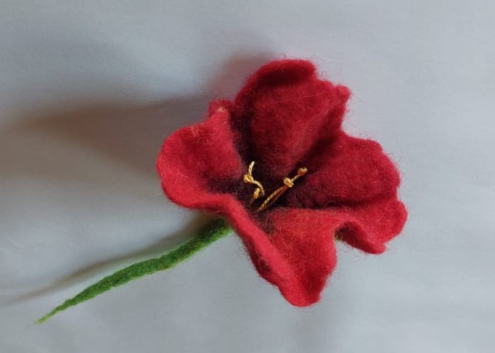 fiore in feltro