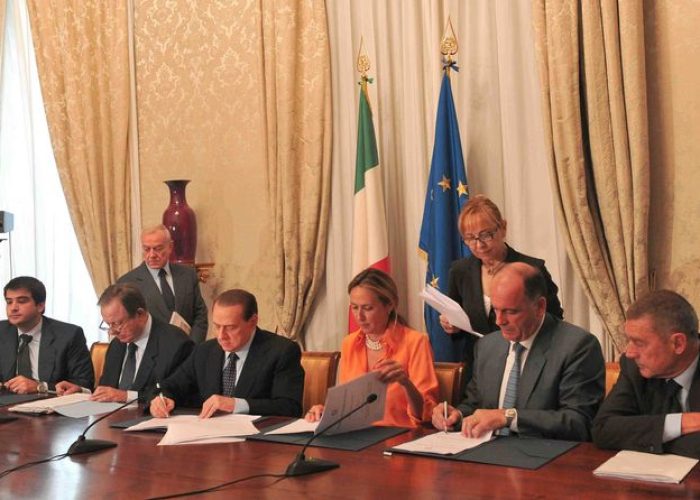 La firma dell'intesa sulle grandi opere di interesse nazionale