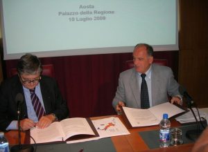 Da sin. Luigi Roth e Augusto Rollandin