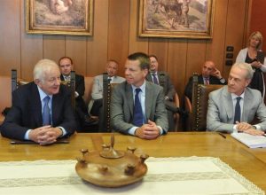 Da sinistra Piero Perron, Lodewijk Lockefeer e Edwin Botterman