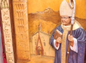 L'opera di Erik Fisanotti con mons. Lovignana