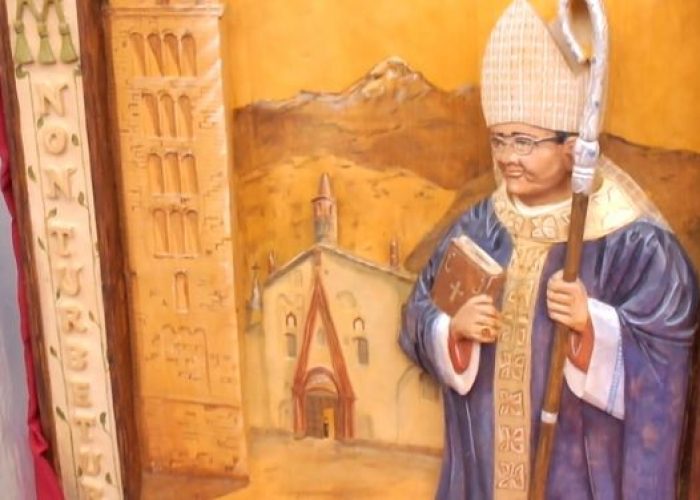 L'opera di Erik Fisanotti con mons. Lovignana
