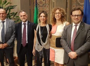 il Presidente della Regione Spelgatti, l’Assessore all’Agricoltura Gerandin e l’Assessore alle Finanze Aggravi, il Ministro per gli Affari regionali Stefani e il Vice Ministro dell'Economia Garavaglia
