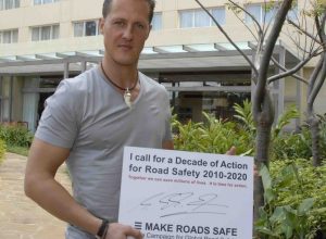 Un'immagine della campagna Make Roads Safe - Strade sicure