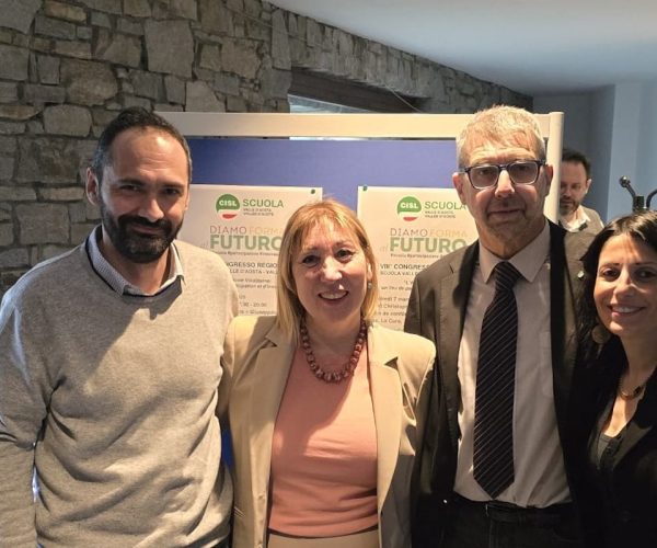 La segreteria eletta della Cisl scuola Valle d'Aosta