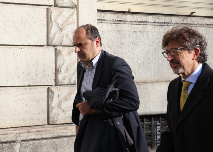 Gabriele Accornero con l'avvocato Corrado Bellora