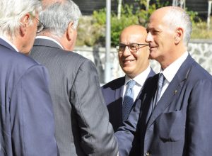 Franco Gabrielli con il Questore di Aosta Pietro Ostuni.
