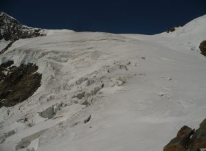 l ghiacciaio del Lys visto dalla Capanna Giovanni Gnifetti