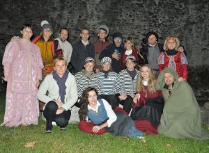 Gli attori di ProMemoire con Jeannette Bondaz dell'Adava