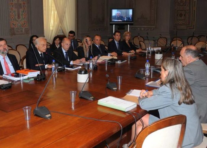 L'incontro fra il ministro Gnudi e Rollandin