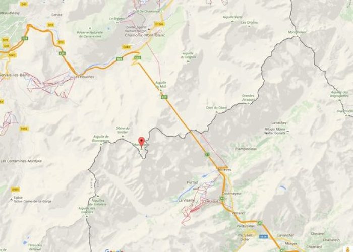 Il Monte Bianco secondo Google Maps