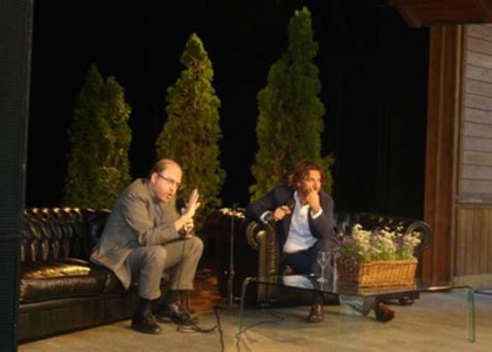 Massimo Gramellini  con Walter Mariotti, giornalista del Sole 24 Ore