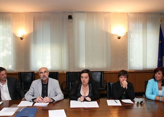 La conferenza stampa del Pd