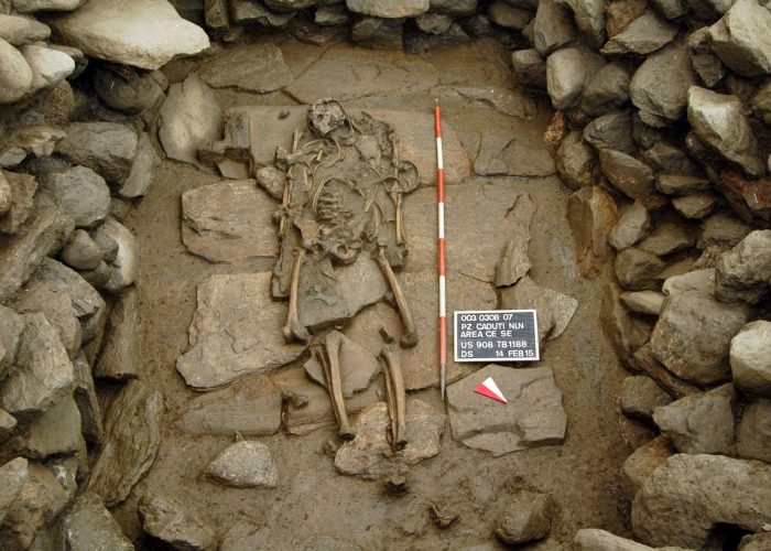 Il guerriero celtico ritrovato durante gli scavi