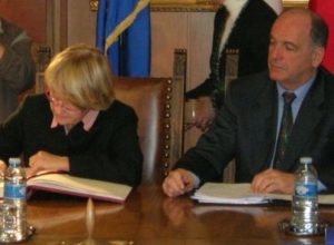 Danuta Hübner e Augusto Rollandin