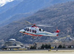 L'elicottero del Soccorso Alpino Valdostano