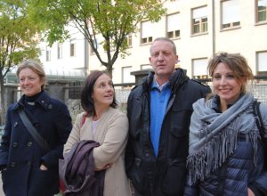 I consiglieri di minoranza di Aosta. Da sinistra Lamastra, Carpinello, Andrione e Spelgatti