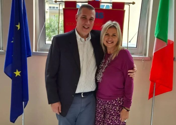 il Presidente nazionale Avis Oscar Bianchi con Ingrid Bredy