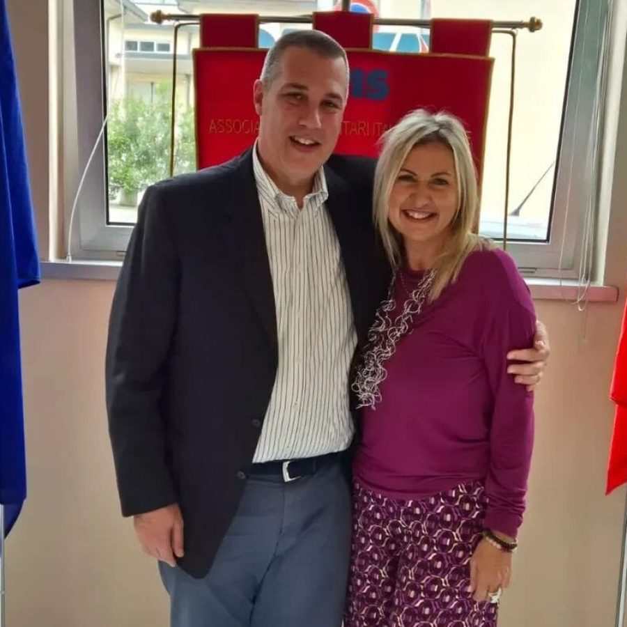 il Presidente nazionale Avis Oscar Bianchi con Ingrid Bredy