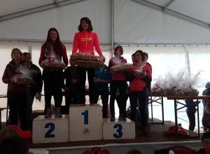 Il podio del K1 femminile: Bonin, Pino, Gerard - foto Facebook Vertical Fénis