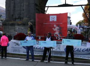 Il podio della gara di handbike