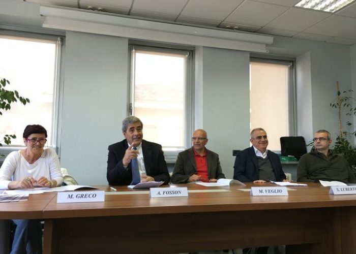 da sx Michela Greco di Viola, Antonio Fosson, Massimo Veglio, Salvatore Luberto e il Dottor Leo