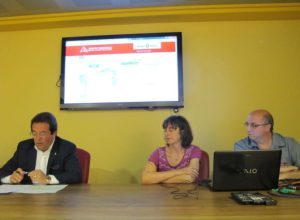 Da sx Mauro Baccega, Sara Ratto e Paolo Saudin