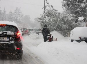 Nevica su Aosta