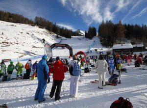 Il traguardo della pista Gorraz nel 2013