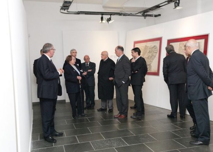 Giorgio Napolitano alla Mostra Cartografia e arte del governo, 1680-1860