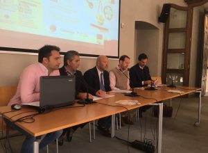 La presentazione della Giornata dell'Artigiano 2017. Da sx Falconieri, Addario, Rosset, Salmin e Togni
