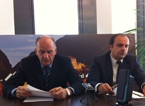 La presentazione del programma eventi del Forte - Da sx Rollandin e Accornero