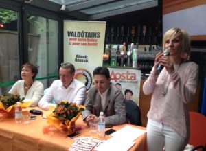 da sx Alessia Favre, Laurent Viérin Etienne Andrione e Daniela Piassot