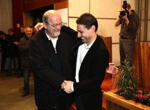 Stretta du mano tra Viérin e Marguerettaz