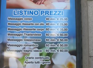 Centro massaggi di via Monte Vodice