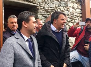 Matteo Renzi con Laurent Viérin