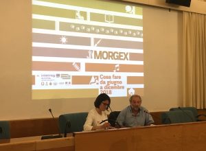 Presentazione eventi Morgex - il sindaco Lorenzo Graziola e Giulia Radin