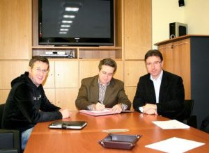 Da sx Mirco Imperial, Marco Viérin e Albert Lanièce