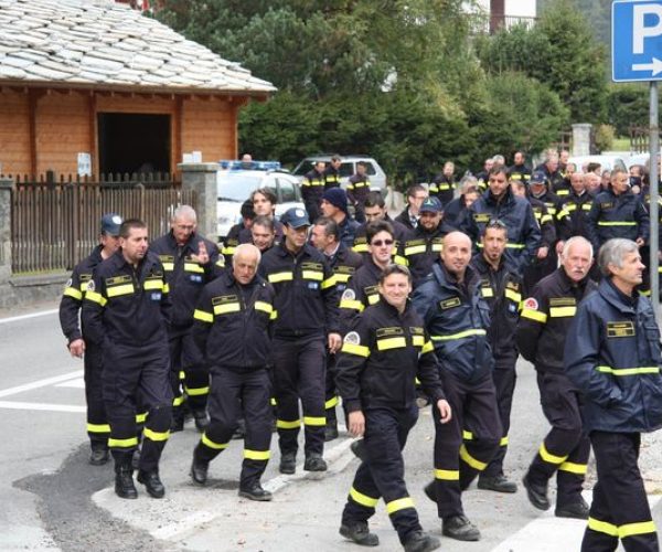 Vigili del fuoco volontari a Gressoney