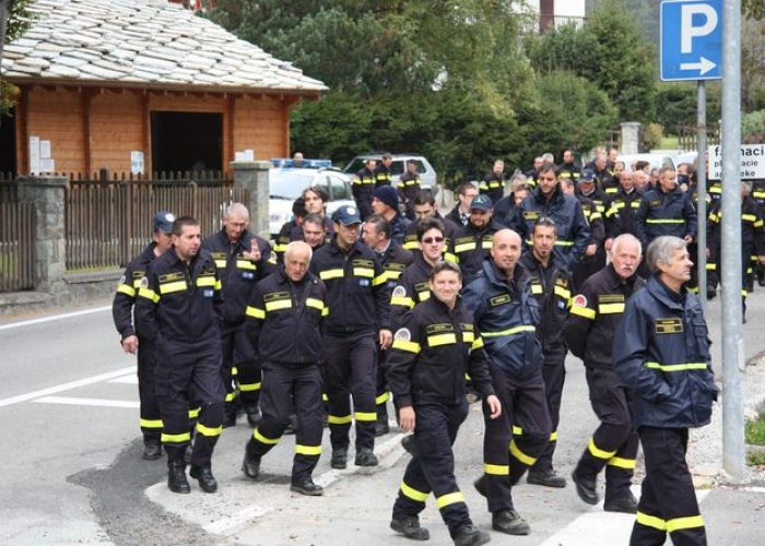 Vigili del fuoco volontari a Gressoney