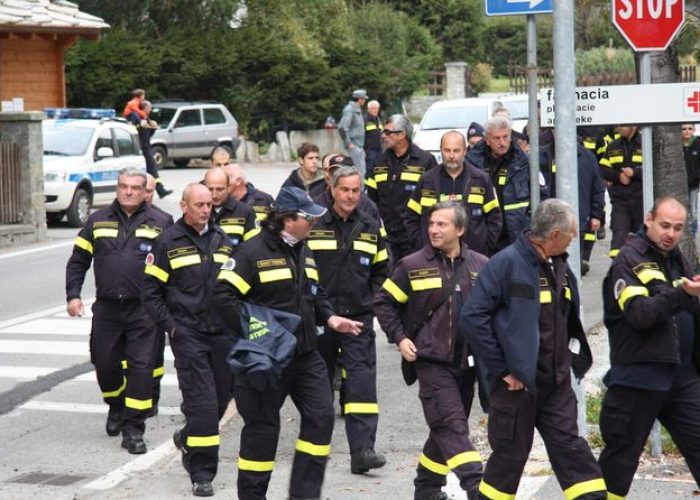 Vigili del fuoco volontari a Gressoney