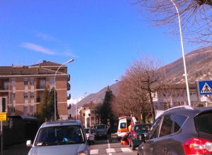 L'incidente in viale Federico Chabod