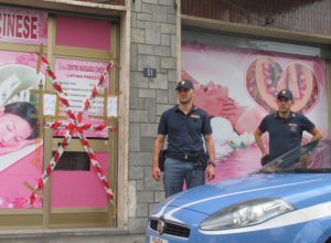 I centri massaggio sequestrati in via Chavonne
